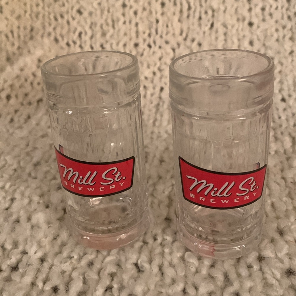 Mill St. Brewery set of 2 shot glasses.
